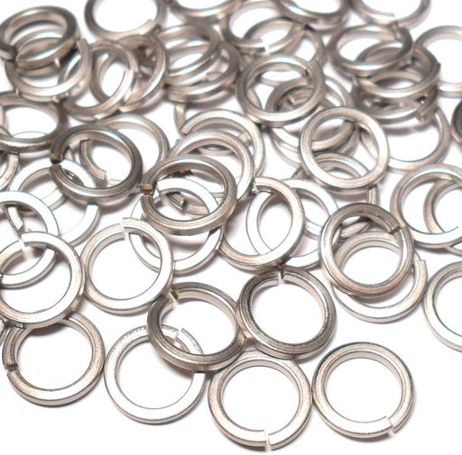 18swg (1.2mm) 15/64in. (5.95mm) ID Square Etched Titanium Jump Rings