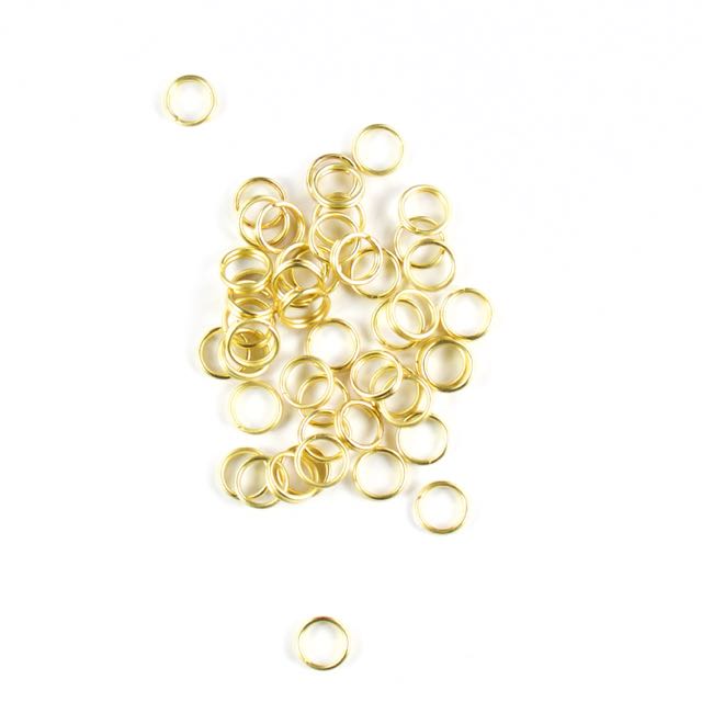 7mm Split Rings - Satin Hamilton Gold