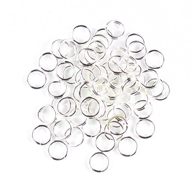 7mm Split Rings - Silver