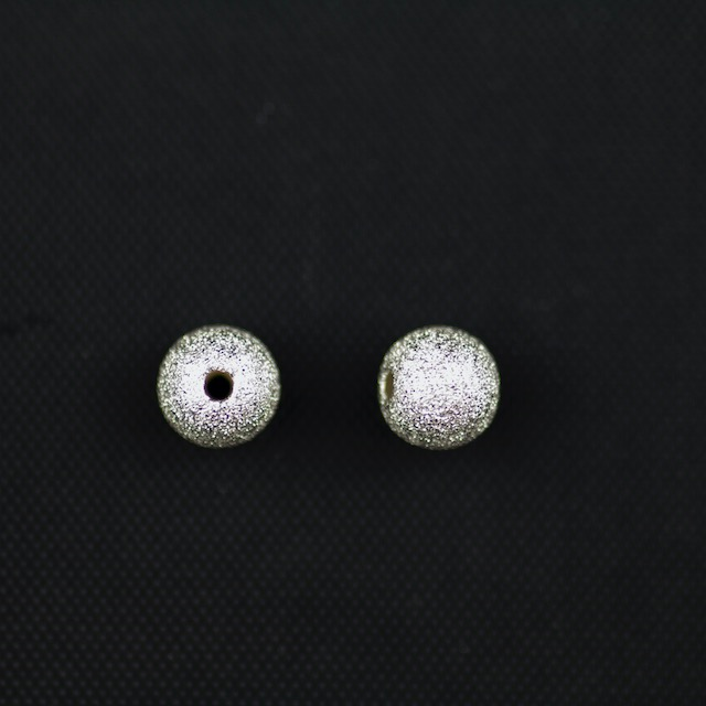 Sterling Silver 6mm Sparkle Bead with 1.5mm Hole