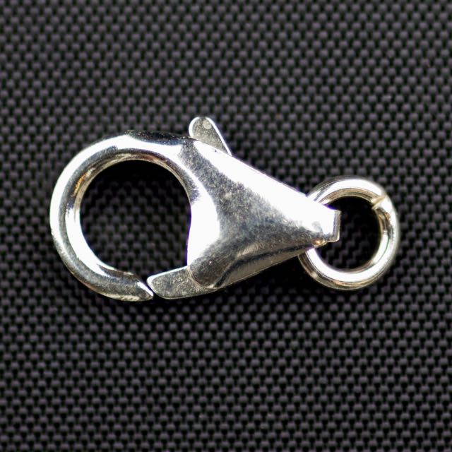 Sterling Silver 15mm Lobster Claw w/Open Jump Ring - .045 x 5.5mm