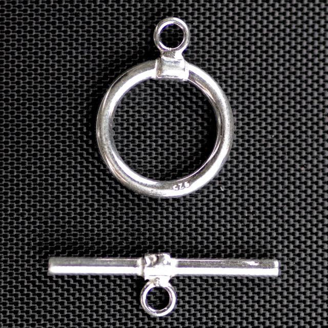 Sterling Silver 11mm Toggle Clasp with 18mm Bar