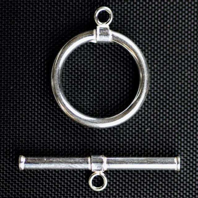 Sterling Silver 11mm Round Toggle Clasp