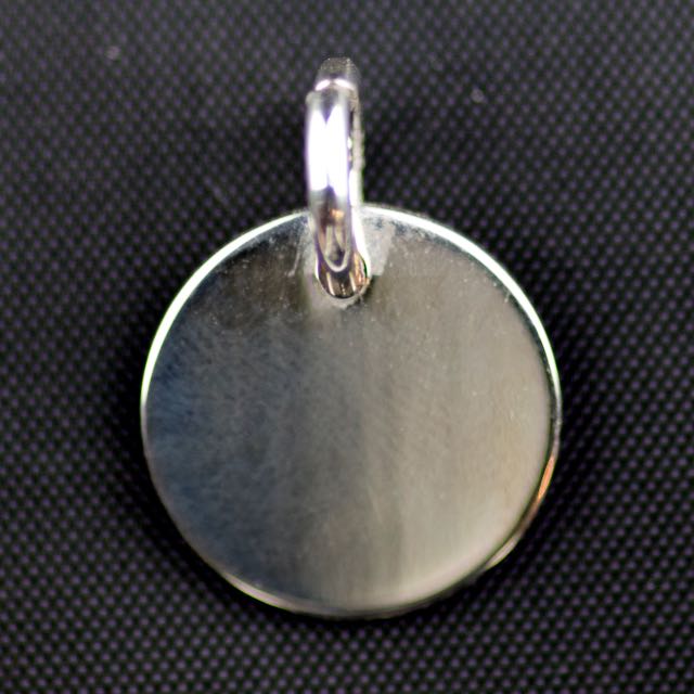 Sterling Silver Charm  Solid Round
