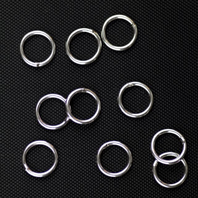 Sterling Silver 18 gauge .040"/8mm OD Jump Ring  - Closed