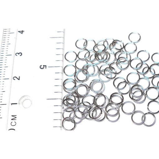23swg(0.6mm) 9/64in. (3.8mm) ID 6.4AR Machine Cut Stainless Steel Jump Rings