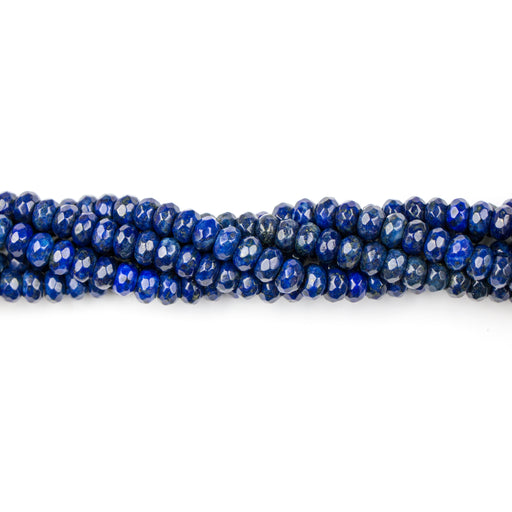 8mm Faceted Rondelle LAPIS - 8 inch Strand
