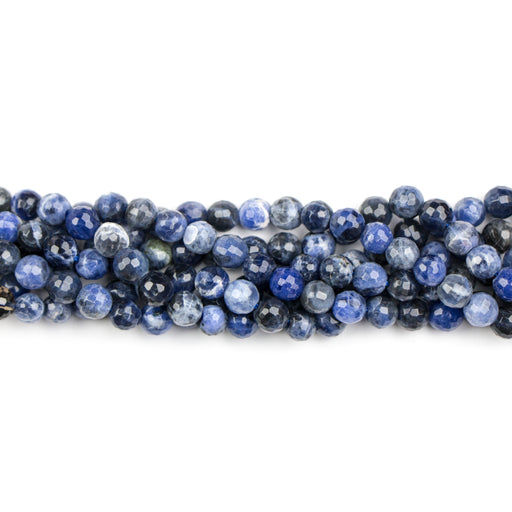 6mm Faceted Round SODALITE - 15-16 inch Strand