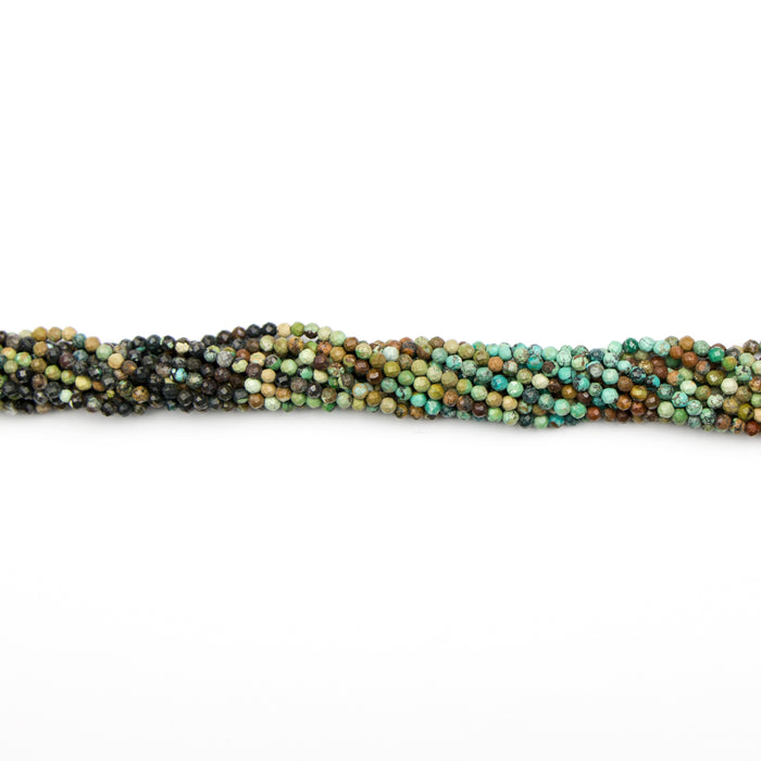 2mm Faceted Round TURQUOISE - 15-16 inch Strand