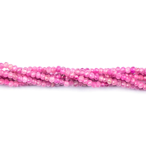 3mm Faceted Rondelle Pink TOURMALINE (A Grade) - 8 inch Strand