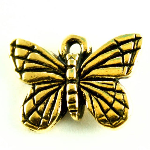 Monarch Butterfly Charm - Antique Gold Plate