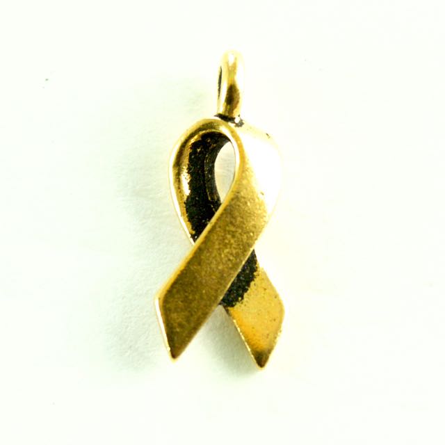 Awareness Charm - Antique Gold Plate