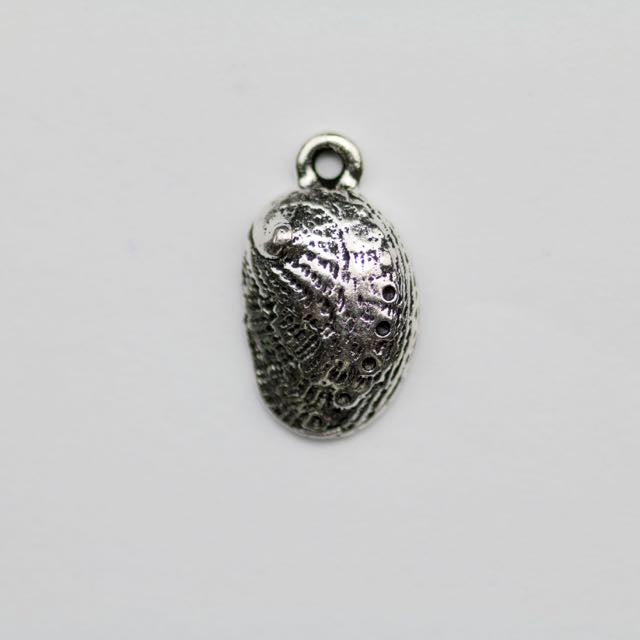 Abalone Charm - Antique Silver Plate