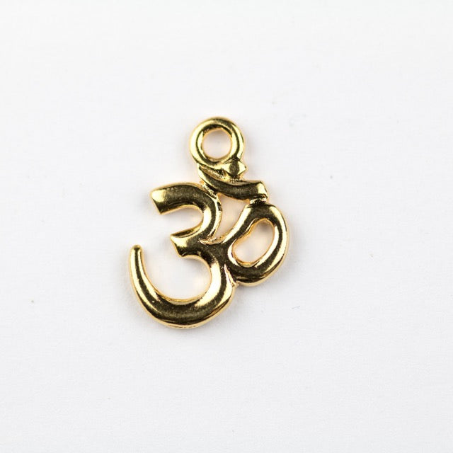 Open Om Charm - Gold Plate