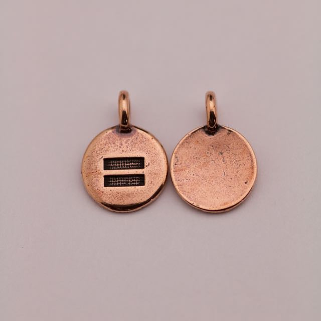Equality Charm - Antique Copper Plate