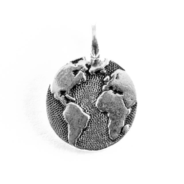 Earth Charm - Antique Silver Plate