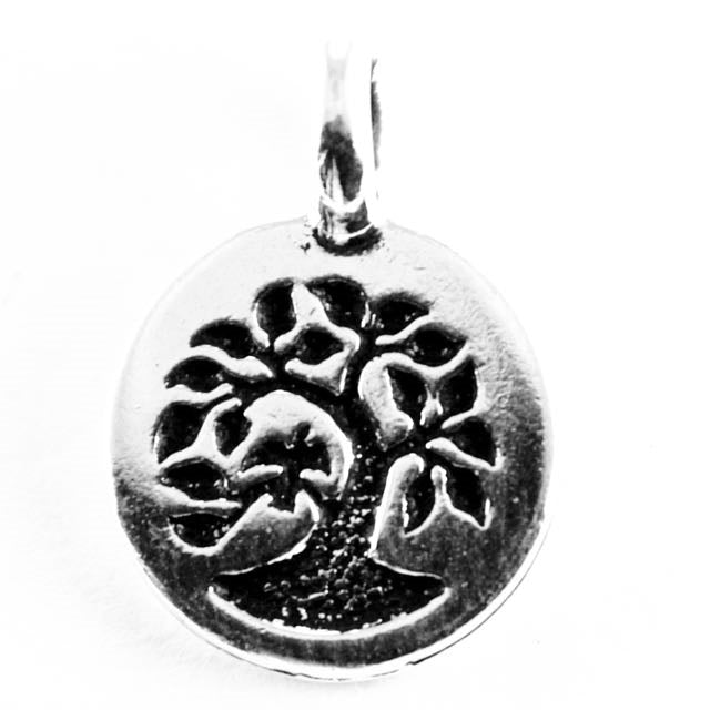 Tree Charm - Antique Silver Plate