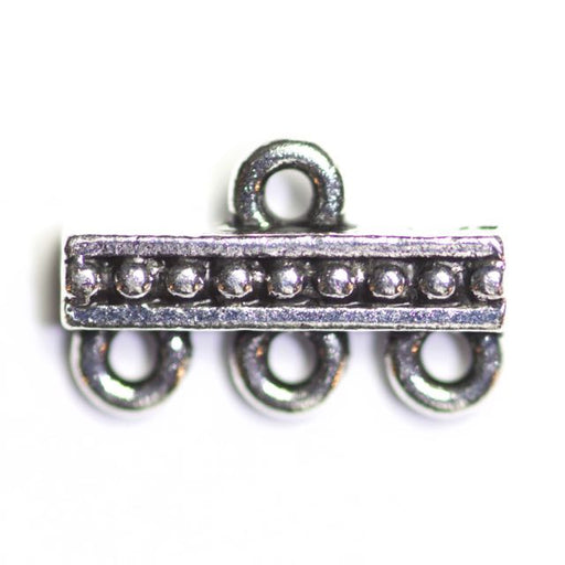 Beaded 3-1 Link - Antique Silver Plate