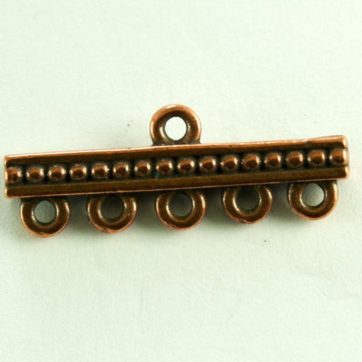 5-1 Beaded Link - Antique Copper Plate