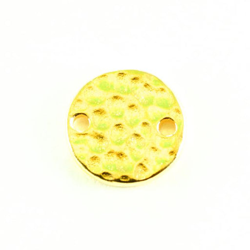 Hammered Round Link - Bright Gold Plate