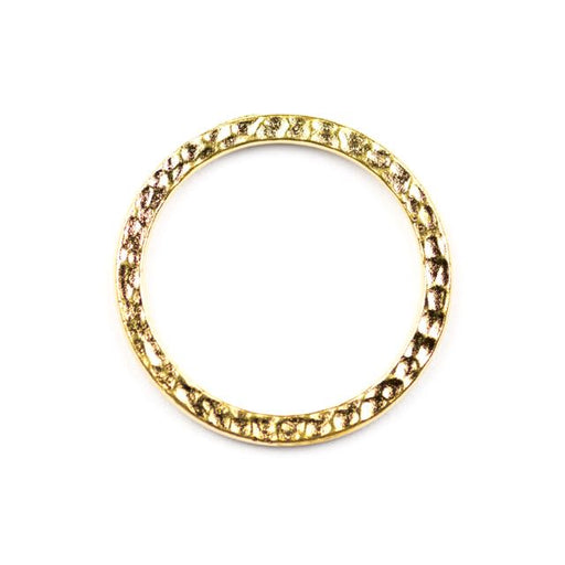 1 Hammertone Ring Link - Bright Gold Plate