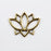 Open Lotus Link - Antique Gold Plate