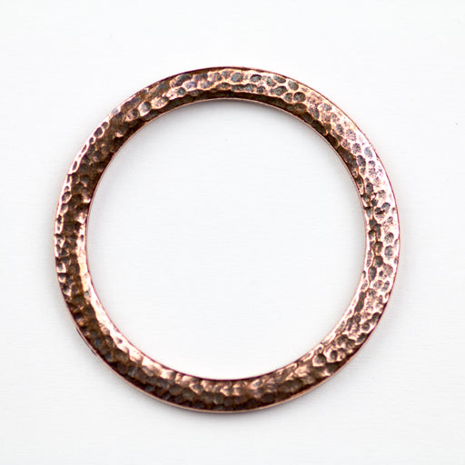Hammertone 1.25 inch Ring - Antique Copper Plate