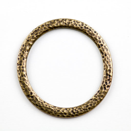 Hammertone 1.25 inch Ring - Oxidized Brass