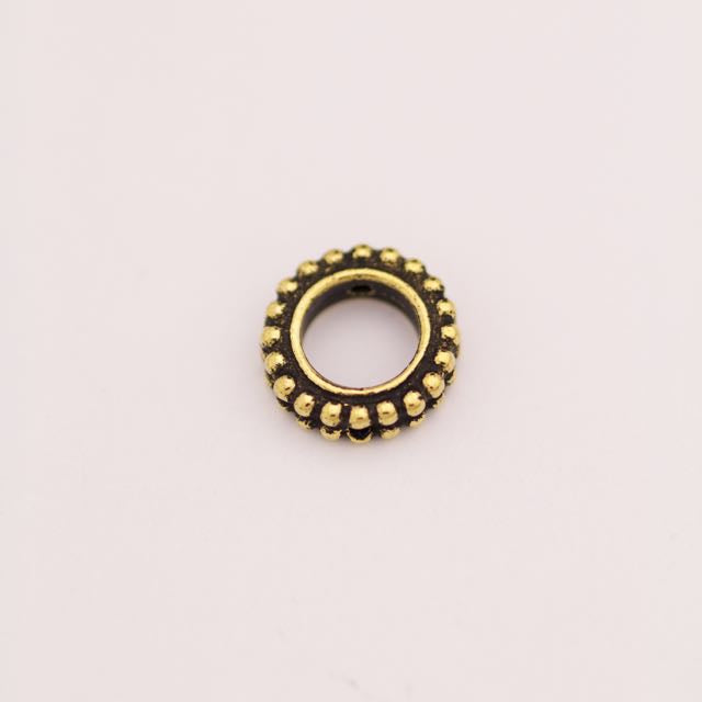 6mm Round Bead Frame - Antique Gold Plate
