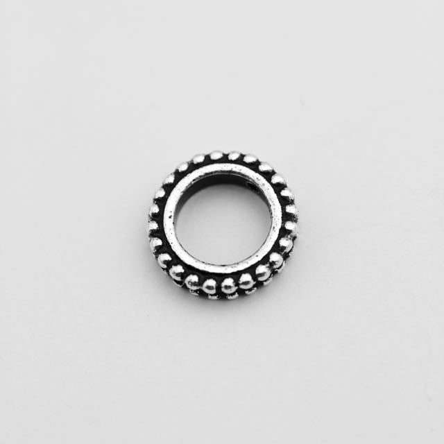 8mm Round Bead Frame - Antique Silver Plate