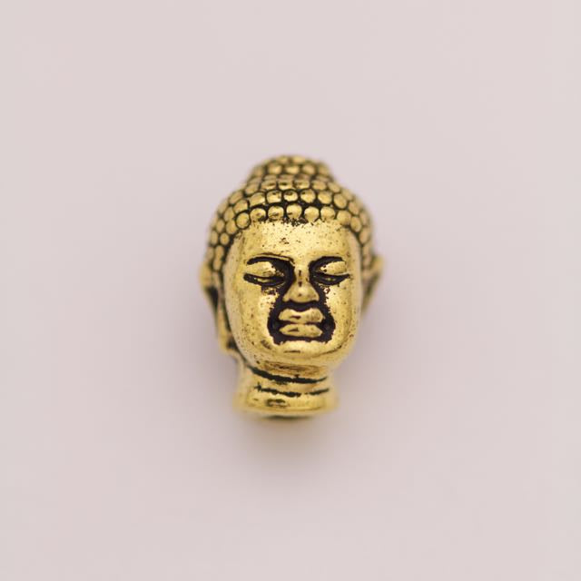 Buddha Bead - Antique Gold Plate