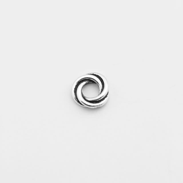 8mm Twisted Spacer - Antique Silver Plate