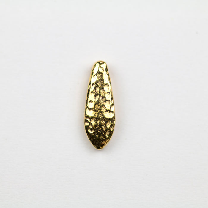 Hammertone Dagger Bead - Gold Plate