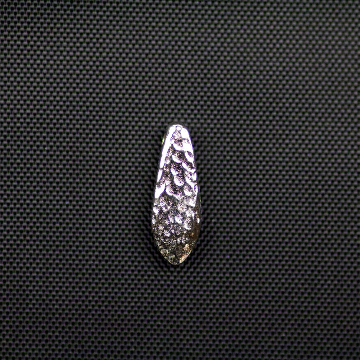 Hammertone Dagger Bead - Rhodium Plate