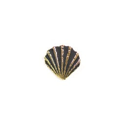 Scallop Shell Button - Antique Gold Plate