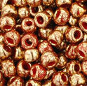 8/0 TOHO Seed Bead - Gilded Marble Red