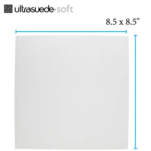 8.5" x 8.5" Ultrasuede - White
