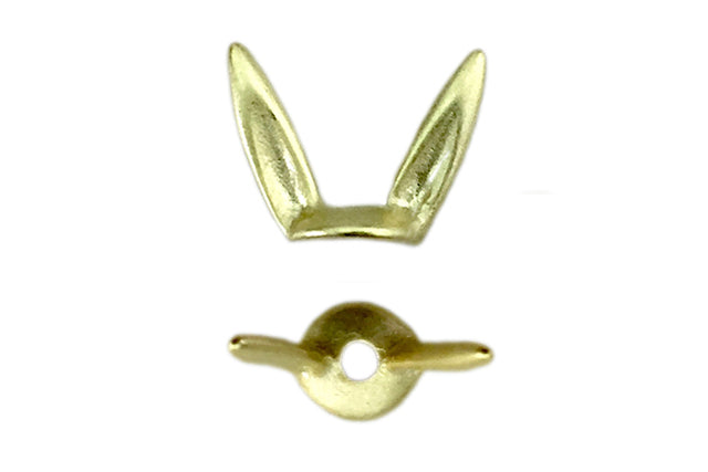 Bunny Ears Bead Cap - Gold Filled