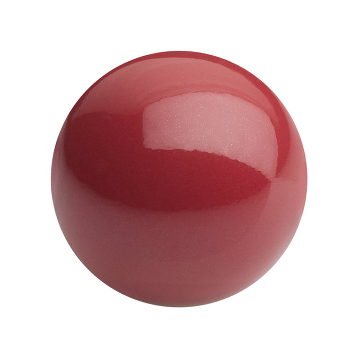 Preciosa 6mm Round Pearls - Cranberry