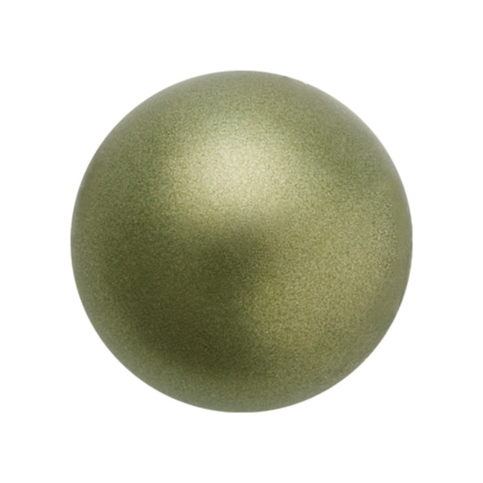 Preciosa 4mm Round Pearls - Dark Green