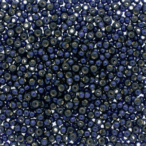 8/0 Miyuki SEED Bead - Duracoat Silverlined Dark Navy Blue