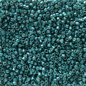 5 Grams of 11/0 Miyuki DELICA Beads - Duracoat Galvanized Poseidon Blue