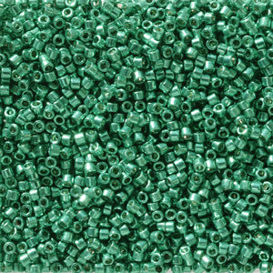 5 Grams of 11/0 Miyuki DELICA Beads - Duracoat Galvanized Dark Aqua Green