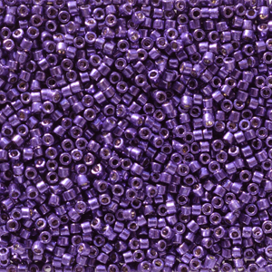 5 Grams of 11/0 Miyuki DELICA Beads - Duracoat Galvanized Lilac Night