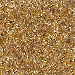 3mm Miyuki Spacer Bead - 24kt Gold Lined Crystal