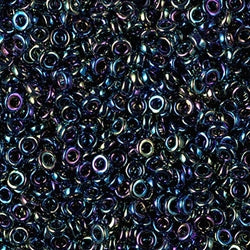 3mm Miyuki Spacer Bead - Metallic Variegated Blue Iris