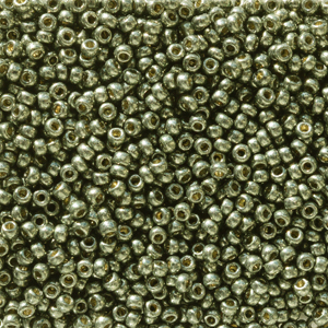 11/0 Miyuki SEED Bead - Duracoat Galvanized Dark Steel Green