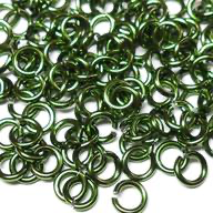 18swg (1.2mm) 7/32in. (5.7mm) ID 4.8AR Anodized  Aluminum Jump Rings -Olive