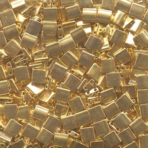 Miyuki TILA Beads - 24kt Gold Plated