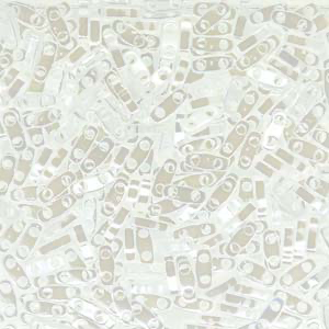 Miyuki QUARTER TILA Beads - White Pearl Ceylon